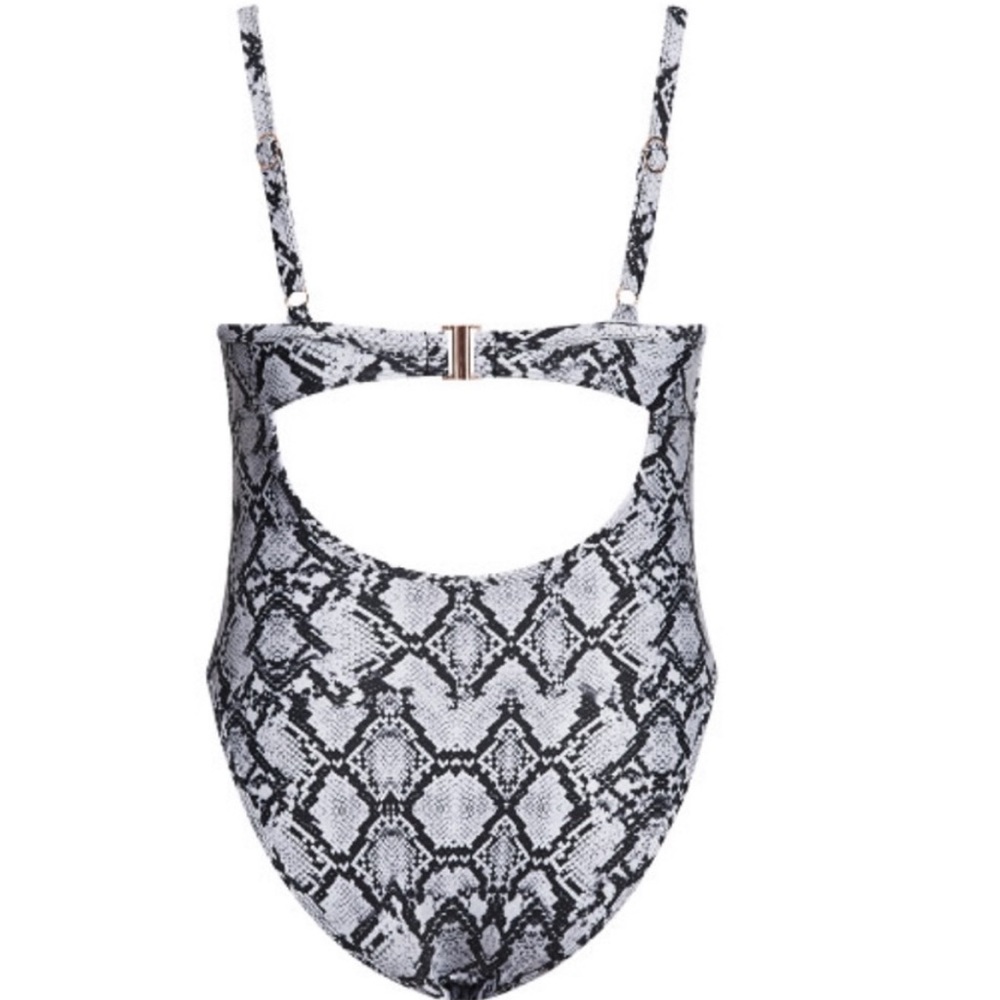City Chic Snake Black 1 pc bathing suit - Picture 4 of 6